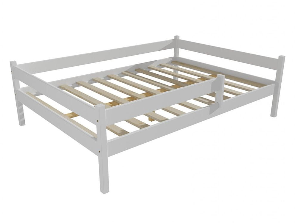 eoshop Detská posteľ DP 027 XL so zábranou (Rozmer: 120 x 200 cm, Farba dreva: farba biela)